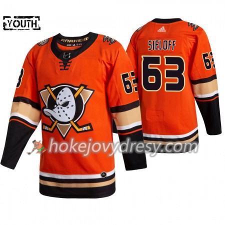 Dětské Hokejový Dres Anaheim Ducks Patrick Sieloff 63 Adidas 2019-2020 Oranžový Authentic